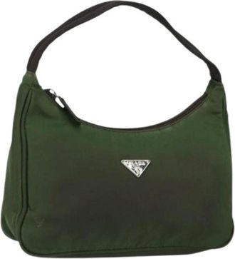 Prada Pre-owned Shoulder Bags, female, Green, Size: ONE SIZE Pre-owned Vintage Shoulder Bag