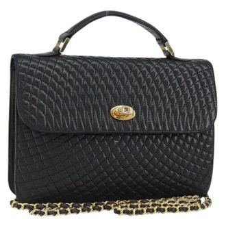Bally Pre-owned Leren Schoudertas - Dames - Pre-owned - Zwart - Maat: ONE Size Leer