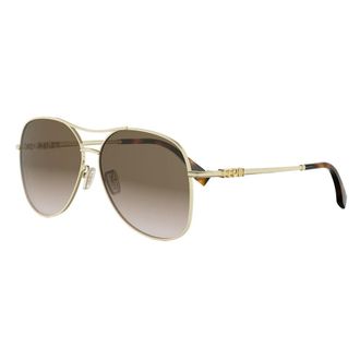 Fendi Zonnebril - unisex - Accessoires - Geel - Maat: 61 MM