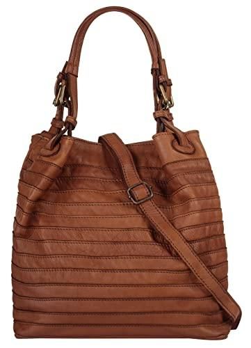 Sac Shopping Cuir Véritable Samantha Look - Made In Italy - Vintage Bandoulière - Grand Modèle 34x27cm