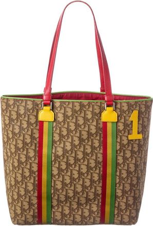Dior Multi Trotter Canvas Rasta Tote (Authentic Pre-Loved)