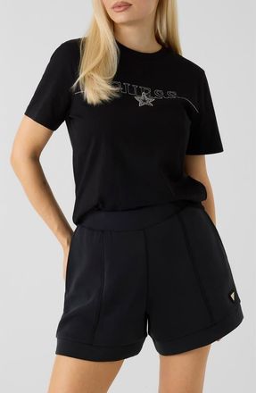 Guess Agena Logo T-Shirt in Jet Black at Nordstrom, Size X-Small
