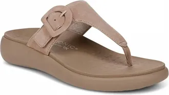 Vionic WomenS Activate Recovery Sandal In Taupe Suede