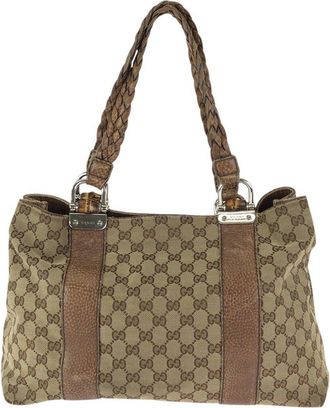 Gucci Bamboo Gg Tote Bag (Authentic Pre-Loved)