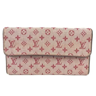 Louis Vuitton Cherry Cherry Red Galle Monogram Red Color Monogram Mini Long Wallet (Bi-Fold) (Pre-Owned)