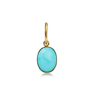 Ross-Simons Turquoise Charm in 14kt Yellow Gold