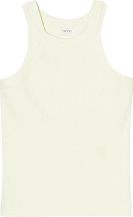Closed Racer tank top - women - Organic Cotton/Elastane - S - White