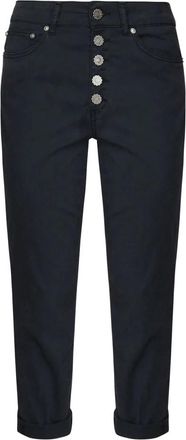 Dondup Jeans, Dames, Zwart, W29, Katoen, Loose Fit Jeans met Sierknoop