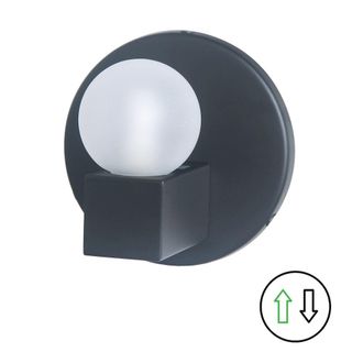 Dainolite 1 Light Matte Black Vanity w/ Frosted Glass