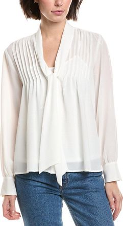 Vince Camuto Front Tie & Pintuck Blouse