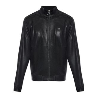 Diesel Zip-throughs, male, Black, Size: XL S-Glossy Sweatshirt