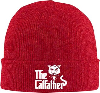 Generic The Catfather Beanie Caps Universal Warm Hats Slouch Beanies Hat for Men Outdoor Daily