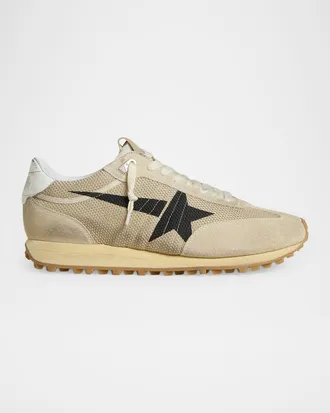 Golden Goose Men & apos;s Running Marathon Mesh and Suede Sneakers