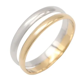 Cartier Gold Silver Yellow Gold (18K) White Gold (18K) Band Ring (Pre-Owned)