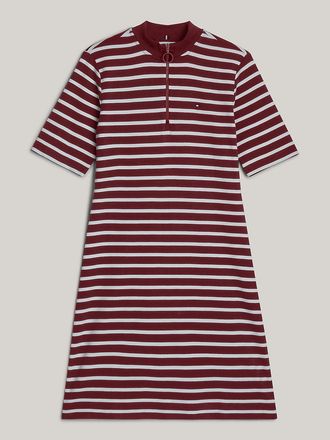 Tommy Hilfiger Womens Mockneck Slim Fit Shift Dress - Red - XXL