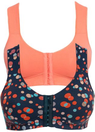 Bonprix Packung, 2 Stk. im praktischen 2er-Pack, mit Vorderverschluss, mit Haken & &Ouml;sen