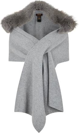 Moorer Chal con cuello de pelo - Accessories - Mujer - Gris - ONE SIZE