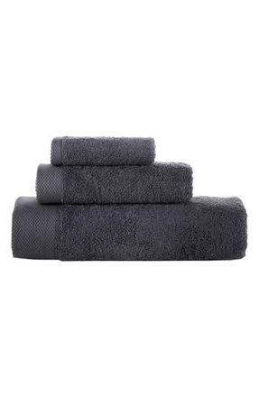 Brooks Brothers 3-Piece Solid Signature Cotton Towel Set in Anthracite at Nordstrom Rack