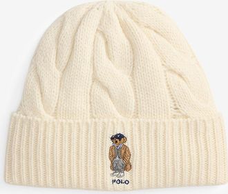 Polo Ralph Lauren Zopfstrick-M&uuml;tze aus Wollmix Polo Bear