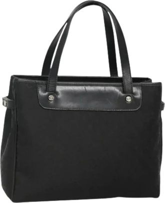 Celine Pre-owned Handbags, female, Black, Size: ONE SIZE Pre-owned Macadam Canvas Hand Bag