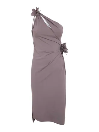Coperni Asymmetric Mini Flower Gown