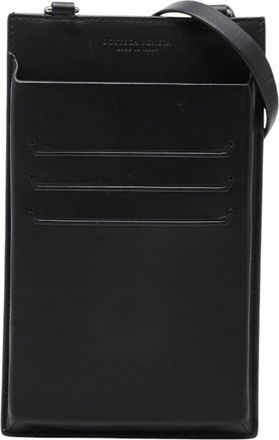 Bottega Veneta Black Blue Leather Phone Wallet (Pre-Owned)