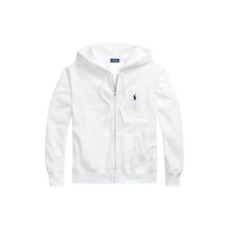 Polo Ralph Lauren Logo Hooded Sweatshirt - Dames - Vesten met rits - Wit - S - Katoen - Hoodies & sweatvesten