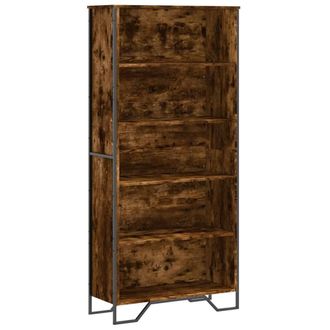 Berkfield Home Book Cabinet Smoked Oak 80x31x169 cm Engineered wood in Brown | Size: 80 x 31 x 169 cm