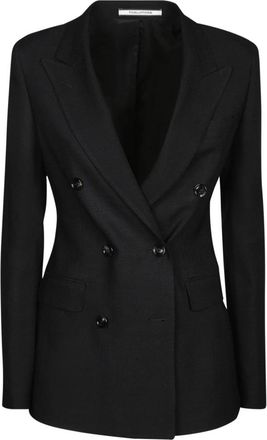 Tagliatore Dameskleding Jas Zwart Ss 25 - Dames - Blazers - Zwart - M - Jassen