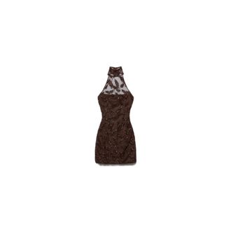 Aniye By Kleedjes, Dames, Bruin, M, Polyester, UMA Mini Jurk