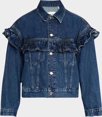 Frame Denim The Ruffle Denim Jacket