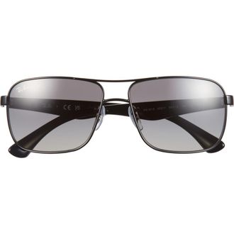 Ray-Ban 59mm Aviator Sunglasses in Black at Nordstrom Rack