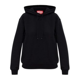 Diesel F-Normy-Hood-Od - Dames - Hoodies - Zwart - L - Katoen - Hoodies & sweatvesten