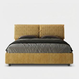 Itamoby Cama Doble En Tejido Container 160x190 Mados Giada Aragona - Amarillo