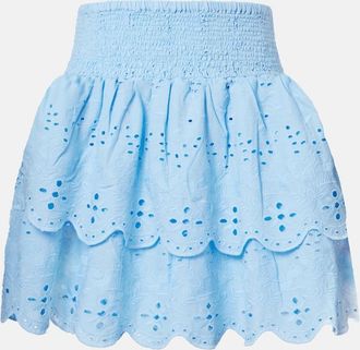 Melissa Odabash Riri broderie anglaise cotton miniskirt