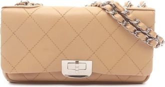 Chanel 2005-2006 Reissue 2.55 Quilted Lambskin Wild Stitch Flap bag shoulder bag - Marrone