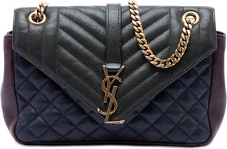 Saint Laurent Pre-owned Saint Laurent Medium Triquilt Tricolor Sheepskin Monogram College Bag Ladies 433G2FJXHZWAHP2N