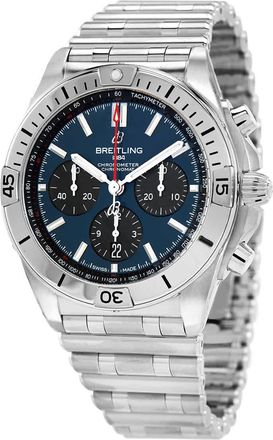 Breitling Chronomat B01 42 Chronograph Automatic Blue Dial Mens Watch AB0134101C1A1
