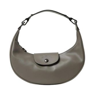 Longchamp Shoulder Bags, female, Gray, Size: ONE SIZE Half-Moon Shoulder Bag