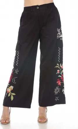 Johnny Was Drawstring Hem Cargo Pant In Malory