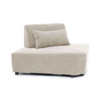 Oviala Sof&aacute; modular de esquina con respaldo ajustable 170 cm crudo