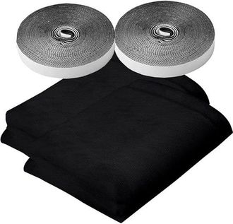 OEM Mosquiteras Para Ventanas, 2 Unidades, 150x150cm, Malla Autoadhesiva Ajustable Para Ventanas, Mosquiteras Removibles (negro)