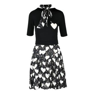 Elisabetta Franchi Dames, Jurken, Zwart, Maat: XS Wol