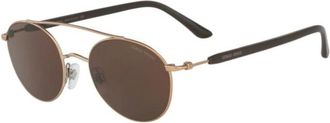 Giorgio Armani Ronde Metalen Zonnebril - unisex - Zonnebrillen - Bruin - 50 MM - Accessoires