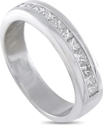 Luxury Bazaar Platinum 1.30ct Diamond Princess-Cut Band Ring MF09-070726
