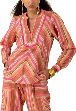 Hale Bob Hale Bob Karla Long Sleeve Linen Top