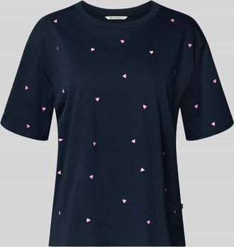 Tom Tailor Denim Boxy Fit T-Shirt aus reiner Baumwolle in Marine, Gr&ouml;&szlig;e XS