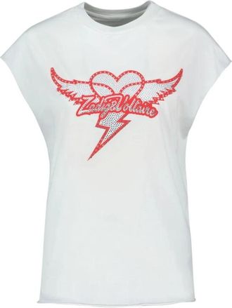 Zadig&Voltaire Cloe T-Shirt - Dames - T-shirts - Wit - M - Katoen - Tops