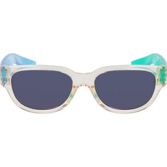 Nike Variant II 54mm Oval Sunglasses in Coconut Milk /Navy at Nordstrom Rack