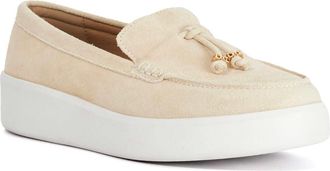 Dune London Womens Ladies Gasket - Cupsole Tassel Trim Loafers - Taupe Suede - Size UK 5